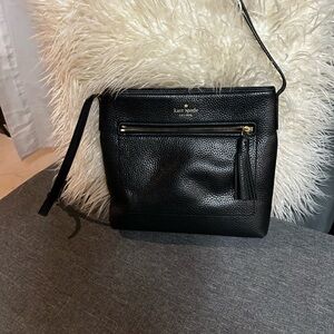 Kate Spade Black Pebbled Leather Crossbody Bag Authentic